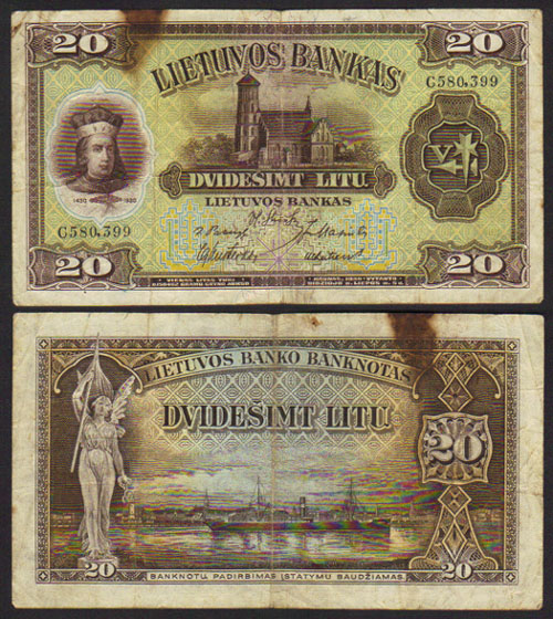 1930 Lithuania 20 Litu L000333